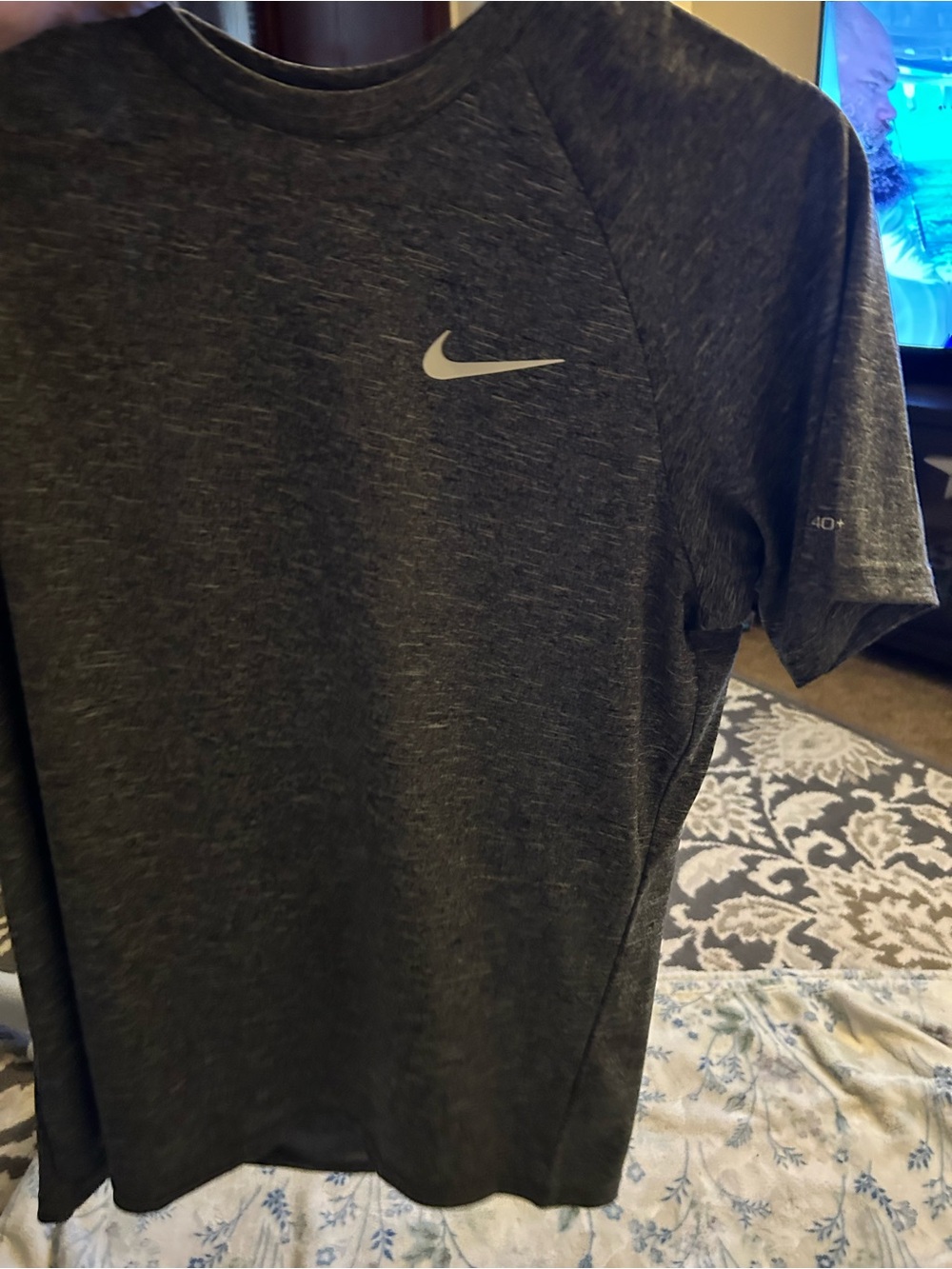 Nike Men’s Heathered Charcoal Gray Short Sleeve Performance Tee